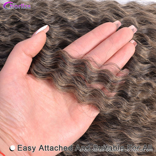 Wholesale Soft Goddess Deep Curly Ombre Kinky Curly Crochet Braids Afro 20 Inches Marley Hair Synthetic Braiding Hair Extensions